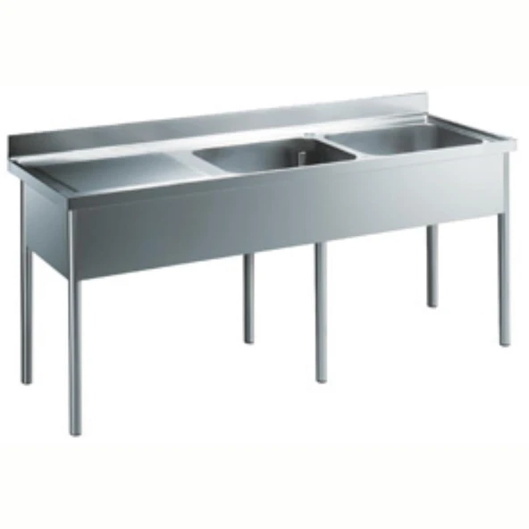 Electrolux Professional 2 Evyeli Tezgah, Evyeler 500x600x300mm, Damlalığı Solda - 2100 Mm LG2126SXEN ürün görseli 1