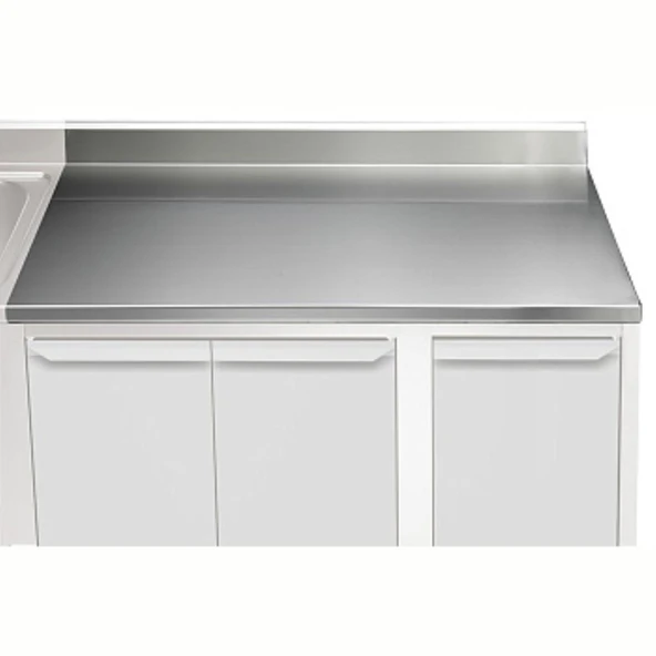 Electrolux Professional Üst Tabla, Sırtlı, 1300 Mm, 1,5 Mm Kalınlıkta Üst Tabla 18 Mm Kalınlığında Ses Sönümlendirici Malzeme Ve Ayrıca 2 Paslanmaz Kayıtla Güçlendirilmiştir - Modular Line TPLA13A ürün görseli 1
