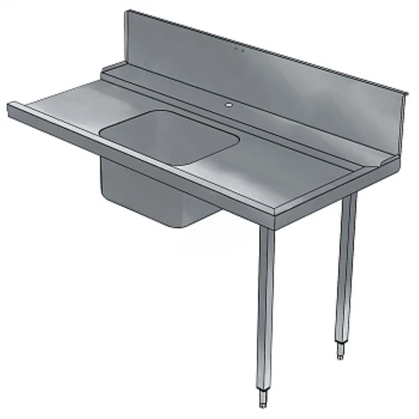 Electrolux Professional Bulaşık Giriş Tezgahı, Tek Evyeli (500x400 Mm), Giyotin Tip Bulaşık Makinesi İçin, 300 Mm Sırt, Sağdan Sola - 1200 Mm BHHPTB12R ürün görseli 1