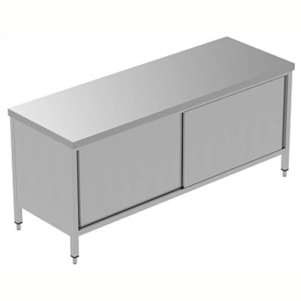Electrolux Professional İki Taraftan Kapılı (pass-thru) Dolaplı Çalışma Tezgahı, 1 Ara Raflı Ve 4 Kayar Kapılı - 2000 Mm, Plus GTND2000E ürün görseli 1