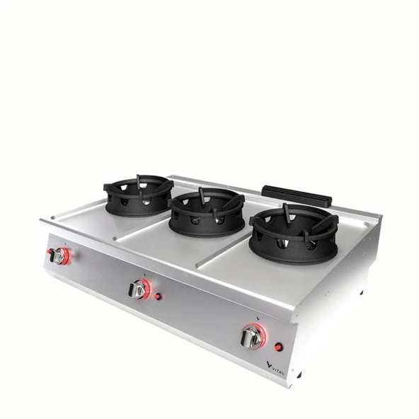 Vital  GKW9030 VITAL 900 SERİES GKW9030 3 BRÜLÖRLÜ GAZLI WOK OCAK ürün görseli 1