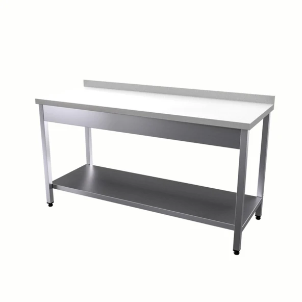 Vital  VCT-PT-166 Çalışma Tezgahı Polietilen Tablalı Taban Raflı ürün görseli 1