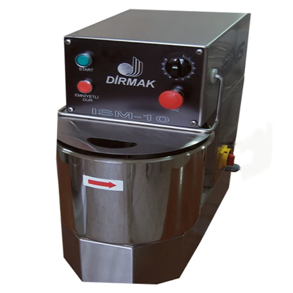 Dirmak ISM 10-VE CR Spiral Hamur Yoğurma Makinası 10 Lt Kazan 4 Kg Un Kapasiteli Hız Kontrollü Krom Gövde 220v/1p/50hz ürün görseli 1