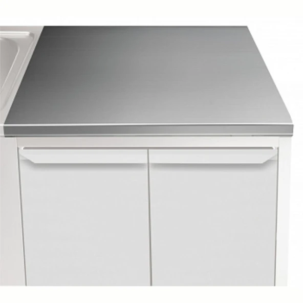 Electrolux Professional Üst Tabla, Sırtsız, 800 Mm, 1,5 Mm Kalınlıkta Üst Tabla 18 Mm Kalınlığında Ses Sönümlendirici Malzeme Ve Ayrıca 2 Paslanmaz Kayıtla Güçlendirilmiştir - Modular Line TPLA8 ürün görseli 1