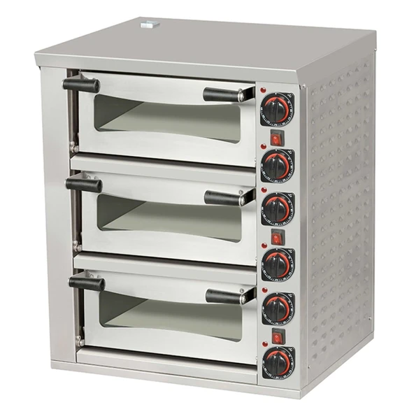 Omake FPZ01.E31 U50 Elektrikli 3 Katlı Pizza Fırını 62x62 ürün görseli 1