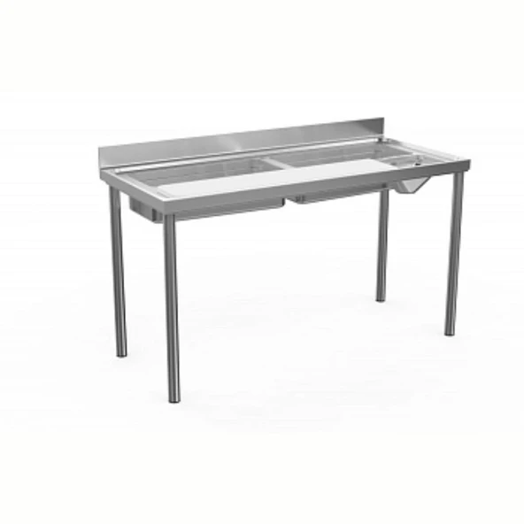 Electrolux Professional Sebze Hazırlık/yıkama Tezgahı, 1 Polietilen Kesme Tahtası, 2 Hazne, Sıyırma Hunisi, Sırtlı - 1600 Mm TLV1810PN ürün görseli 1