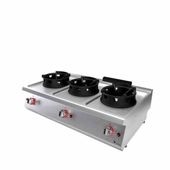 Vital  GKW7030 VITAL GKW7030 700 SERİES 1 BRÖLÜRLÜ GAZLI WOK OCAK ürün görseli 1