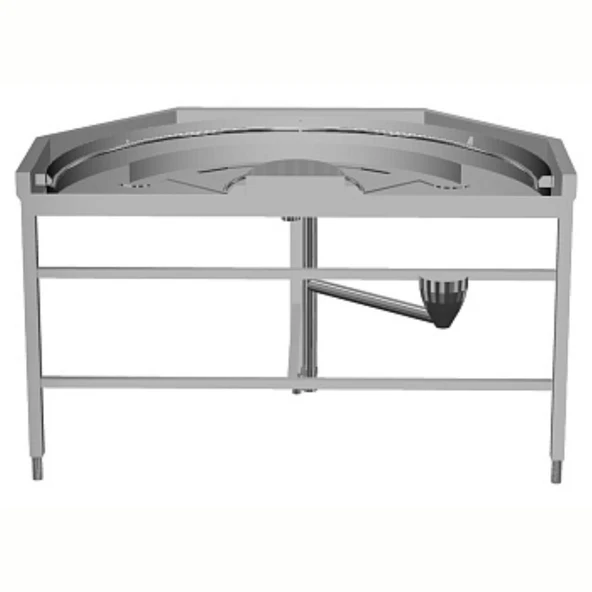 Electrolux Professional Endüstriyel Çıkış Tezgahı 180° Açılı, Bulaşık Makinesi Kontrollü, Saat Yönünde HSUC180C ürün görseli 1