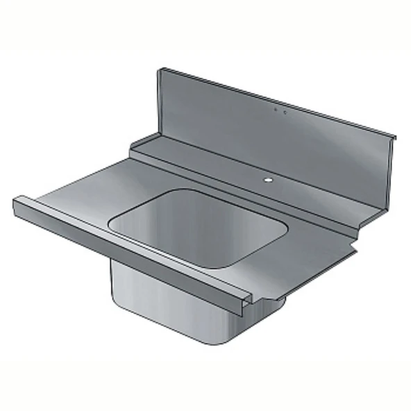 Electrolux Professional Bulaşık Giriş Tezgahı, Ayaksız, Bulaşık Kabul Tezgahı İle Giyotin Bulaşık Makinesi Arası İçin, Tek Evyeli (500x400 Mm), 300 Mm Sırt, Sağdan Sola - 1050 Mm BHHPIB10R ürün görseli 1