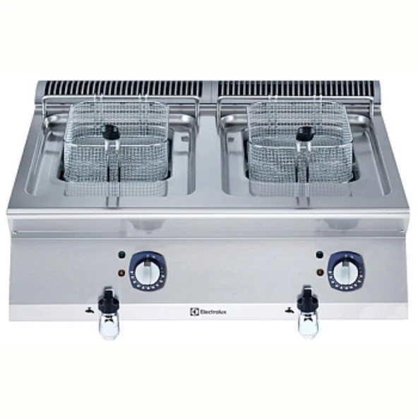 Electrolux Professional Endüstriyel 2x7 Lt Elektrikli Set Üstü Fritöz, 2 V-tip Hazneli, Isıtıcılar Hazne Dışında, 2 Sepetli, Derinlik 730 Mm - 800 Mm E7FREH2B00 ürün görseli 1