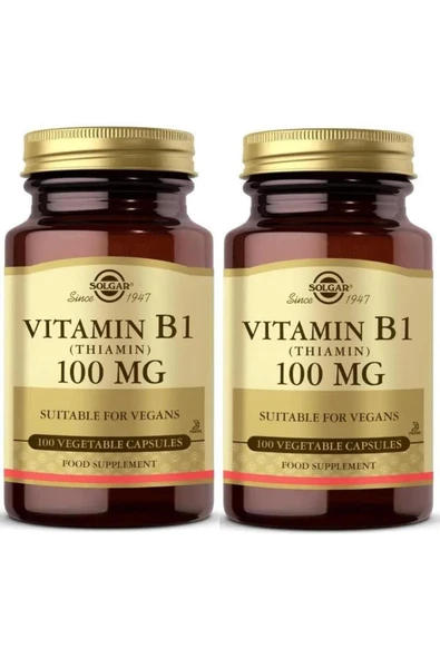 Solgar Vitamin B1 Thiamin 100 mg 100 Vegetable Kapsül 2 Adet ürün görseli 1