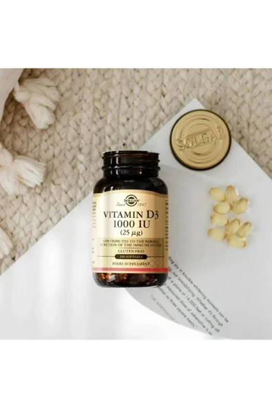 Solgar Vitamin D3 1000 Iu 100 Tablet - Resim 2