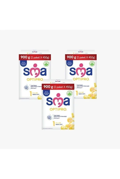 Sma Optipro 1 Probiyotik Bebek Sütü 3'lü 900 gr ürün görseli 1