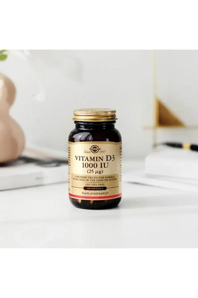 Solgar Vitamin D3 1000 Iu 100 Tablet - Resim 3