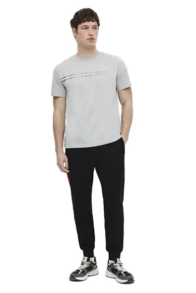 Lumberjack Lean 11itl1112 0 Yaka Erkek Tshirt - Gri ürün görseli 1