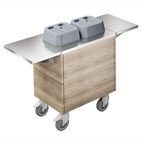 Electrolux Professional Mobil Tabak Dispenseri, 2 Silindirli, Nötr, İki Adet Paslanmaz Çelik Tepsi F33NKW ürün görseli 1