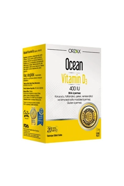 Ocean Vitamin D3 400 Iu Oral Sprey 20 ml ürün görseli 1