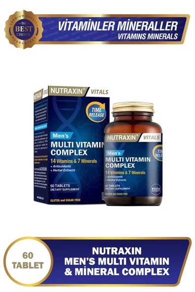 Nutraxin Men's Multi Vitamin Complex 60 Tablet ürün görseli 1