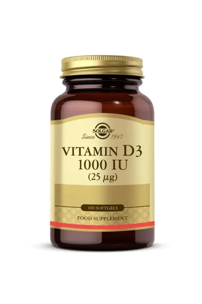 Solgar Vitamin D3 1000 Iu 100 Kapsül ürün görseli 1