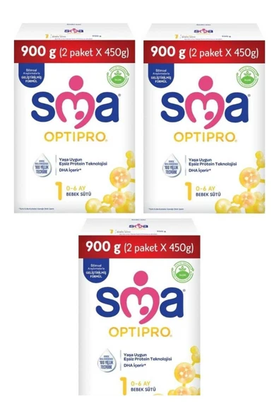 Sma OPTIPRO 1 Numara 900 GR 3`lü Avantaj Paketi (2700 GR) ürün görseli 1