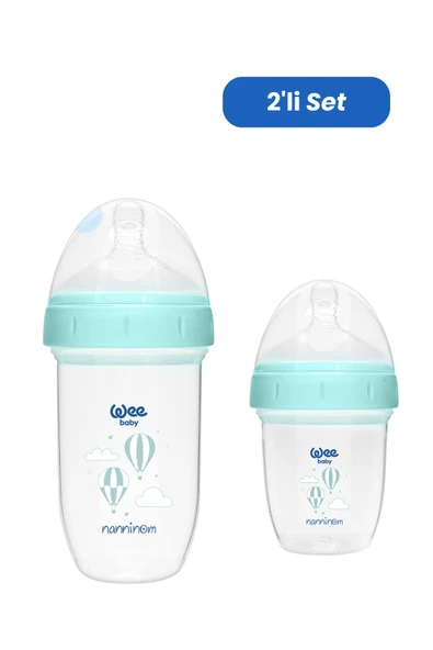 Wee Baby Nanninom Antikolik Geniş Ağızlı Biberon 150 ml ve 250 ml Biberon Seti ürün görseli 1
