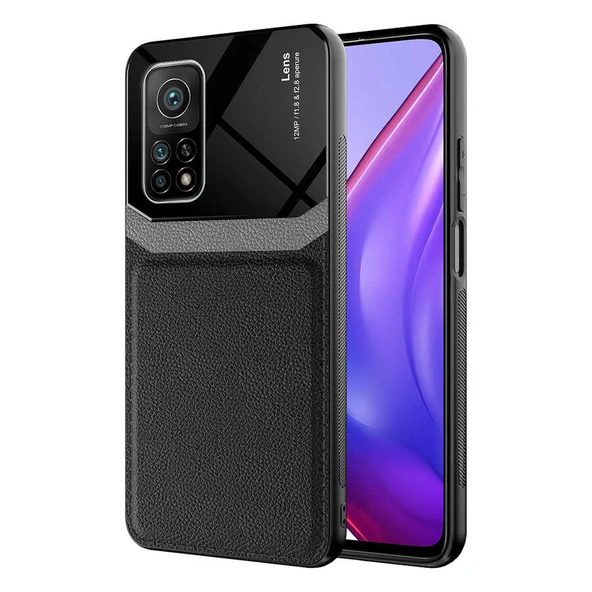 Xiaomi Mi 10T 5G Kılıf Deri Görünümlü Tasarım Sert Arka Kapak ürün görseli 1