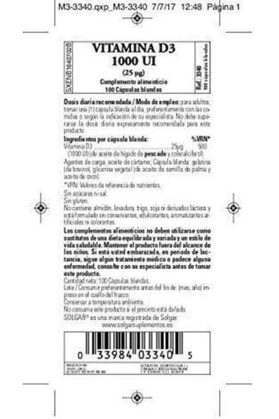 Solgar Vitamin D3 1000 Iu 100 Tablet - Resim 7