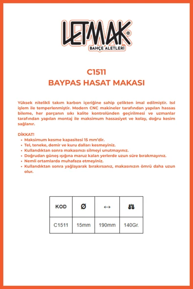 BAYPAS HASAT MAKASI - C1511 - Resim 4