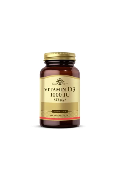Solgar Vitamin D3 1000 IU 100 Tablet ürün görseli 1