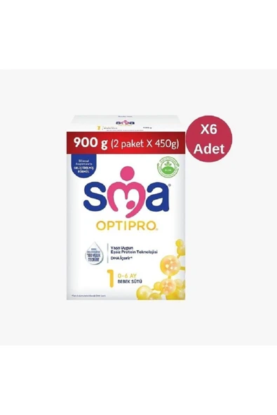 Sma Optipro 1 Probiyotik Bebek Sütü 6'lı 900 gr ürün görseli 1