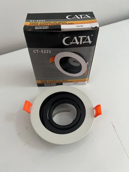 CATA PARS YUVARLAK SPOT BEYAZ KASA (CT-5221) ürün görseli 1
