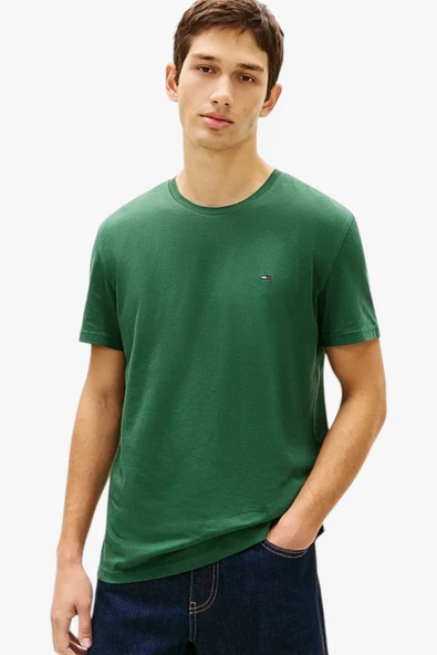 Tommy Hilfiger   ESS SEASONAL REG FIT SOLID TEE Erkek Yeşil T-Shirt - MW0MW39995 ürün görseli 1