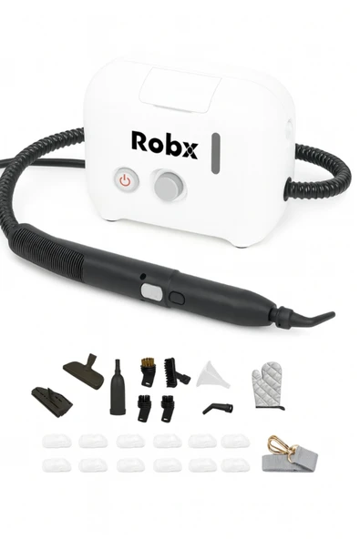 ROBX Yeni Nesil Çok Fonksiyonlu 21 Adet Aksesuar Buharlı Temizlik Makinesi 8 Saniyede kesintisiz Buhar ürün görseli 1