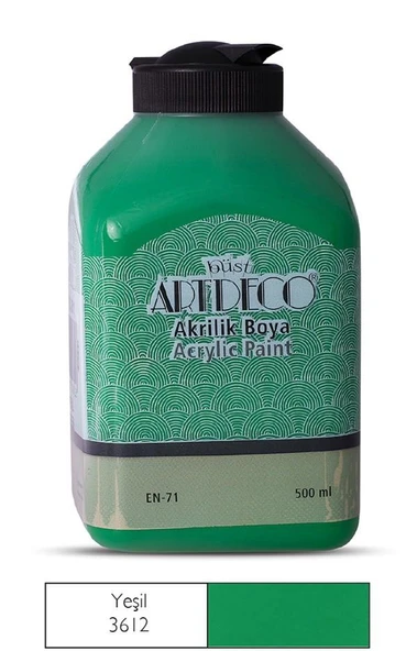 Artdeco Akrilik Boya 500 Ml Yeşil Y-070L-3612 ürün görseli 1