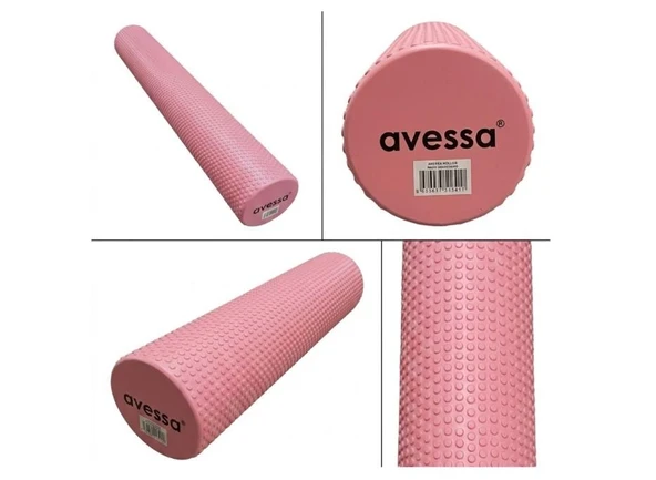 Avessa Afr Masajlı Uzun Foam Roller Pembe 90x15 Cm ürün görseli 1