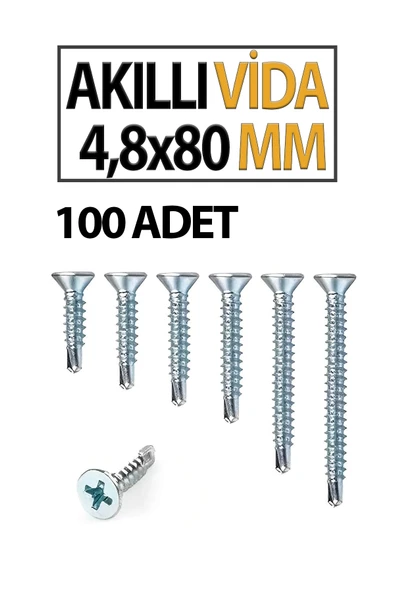 Akıllı Vida 4,8X80 MM 100 Adet - Resim 2