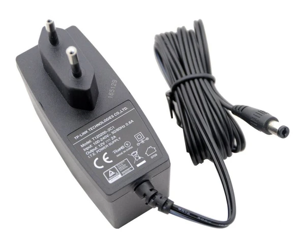 Tp-Link 12V 2A Modem ve Arduino Uyumlu Plastik Kasa Priz Tipi Adaptör T120200-2C1 ürün görseli 1