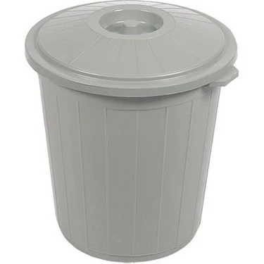 ŞeyliŞeyler Kapaklı Çöp Kovası 50 Litre Gri ürün görseli 1