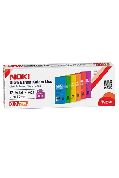 Noki 0.7 12 Adet 120li tüp ultra esnek kalem ucu ürün görseli 1