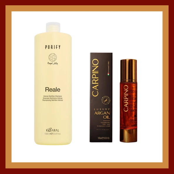 kaaral purify reale 1000 ml şampuan + carpino argan yağı 100 ml set ürün görseli 1