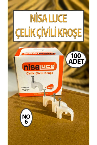 Çelik Çivili Kroşe NO 6 (Paket İçeriği 100 Adettir) ürün görseli 1