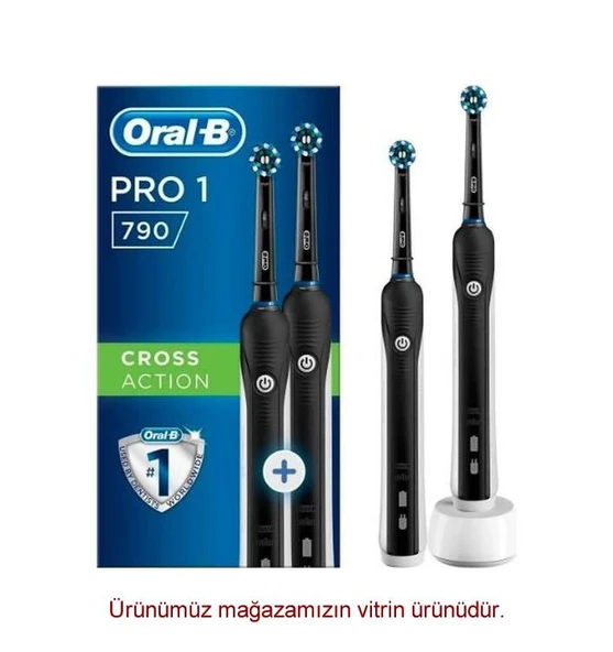 Oral-B Pro1 790 Black Edition Şarj Edilebilir Diş Fırçası 2'Li Paket ürün görseli 1