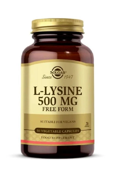 Solgar L-lysine 500mg Free Form 50 Kapsül - Resim 3
