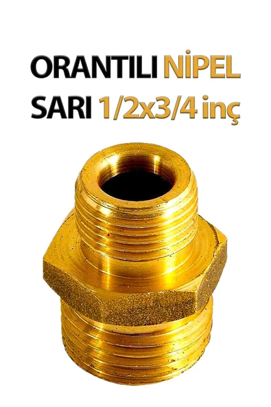 Sarı Orantılı Nipel 1/2 X 3/4 İnç - Resim 2