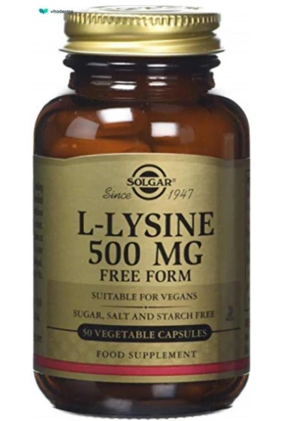 Solgar L-Lysine 500 mg 50 Kapsül ürün görseli 1