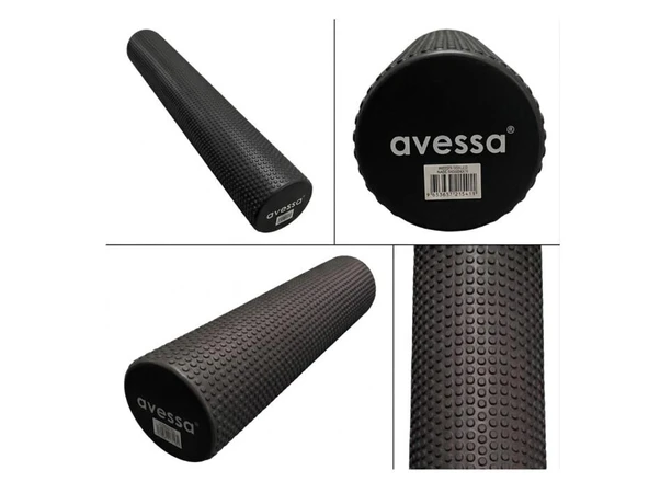 Avessa Afr Masajlı Uzun Foam Roller Siyah 90X15 Cm ürün görseli 1