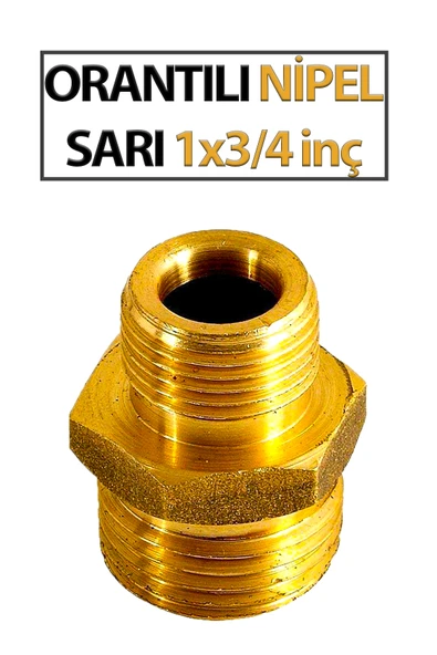 Sarı Orantılı Nipel 1 X 3/4 İnç - Resim 2