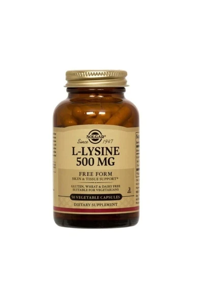 Solgar L-lysine 500mg Free Form 50 Kapsül ürün görseli 1