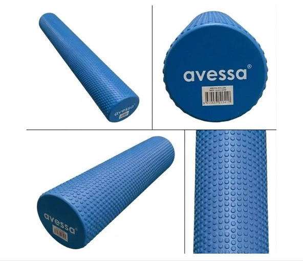 Avessa Afr Masajlı Uzun Foam Roller Mavi 90x15 Cm ürün görseli 1