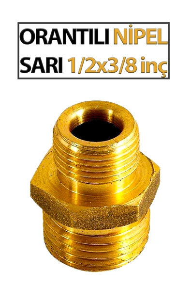 Sarı Orantılı Nipel 1/2 x 3/8 İnç - Resim 2